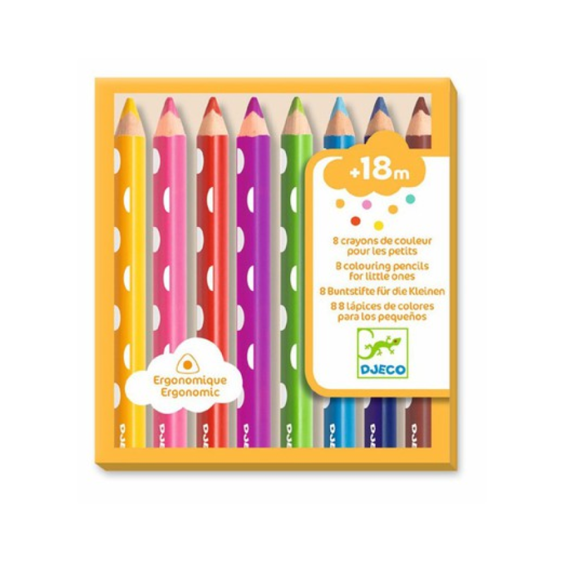 LÁPICES DE COLORES ERGONOMICOS PARA PEQUES 8UN. DJECO