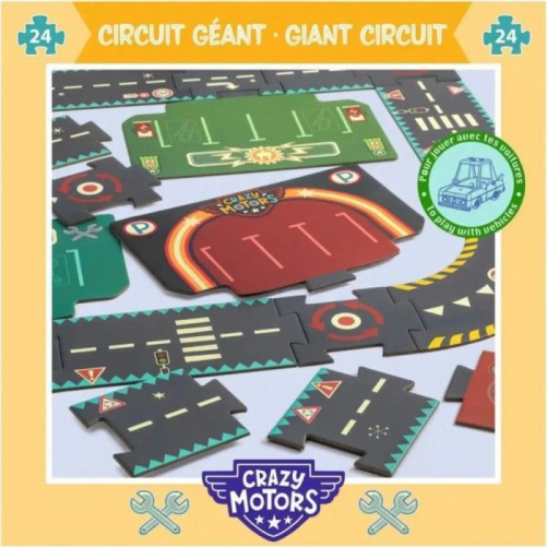 CIRCUITO DE VILLE & PUZZLE GIGANTE CRAZY MOTORS