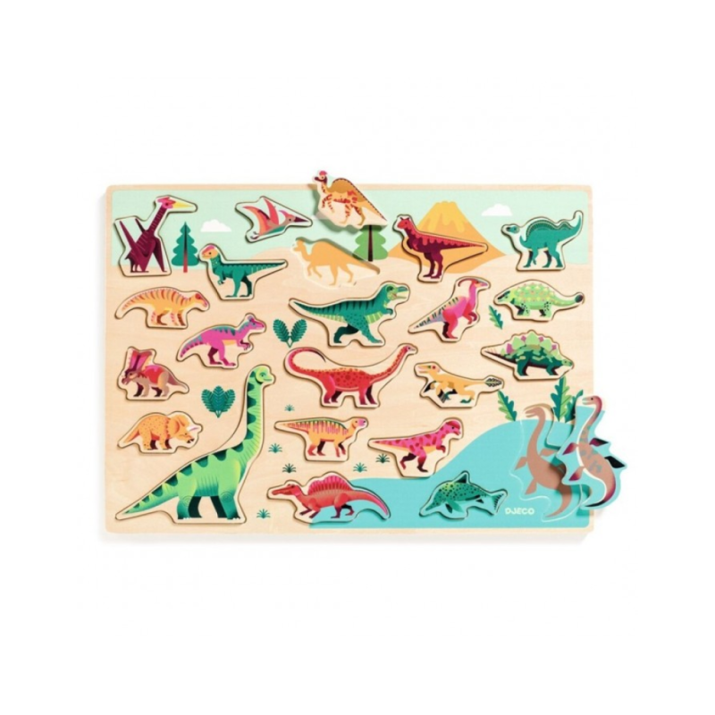 ENCAJABLE PUZZLE DINO DJECO