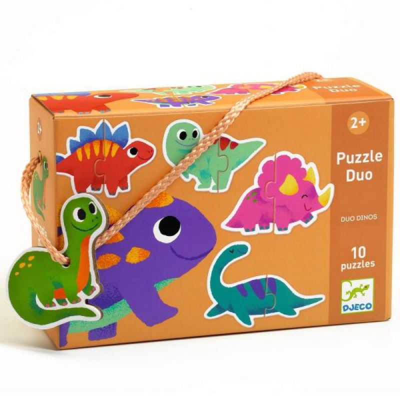 PUZZLE EDUCATIVO DUO DINOS DJECO