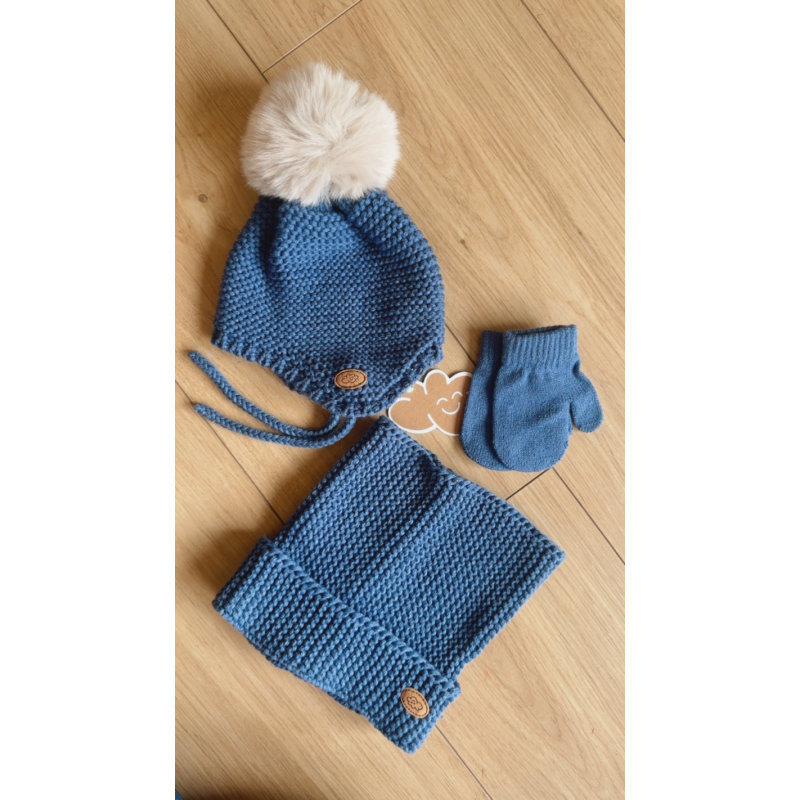 CONJUNTO MONNUAGE 3P (6-18m) AZUL