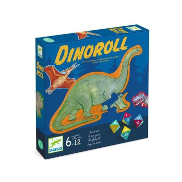 PUZZLE DINOROLL DJECO Y JUEGO DE DADOS