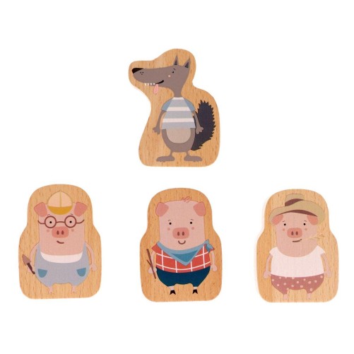 JUEGO MANTEL LOS TRES CERDITOS+LOBO