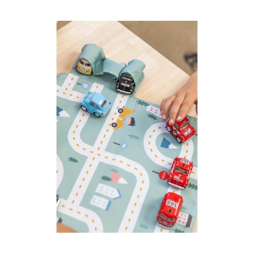 JUEGO MANTEL CON CIRCUITO MENTA + 3 COCHES