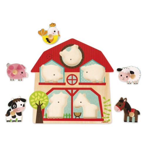 PUZZLE ENCAJABLE MUSICAL LOS AMIGOS DE LA GRANJA
