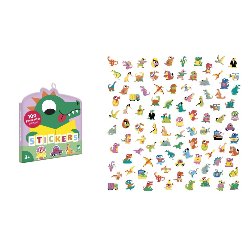 100 PEGATINAS REPOSICIONABLES - DINOSAURIOS