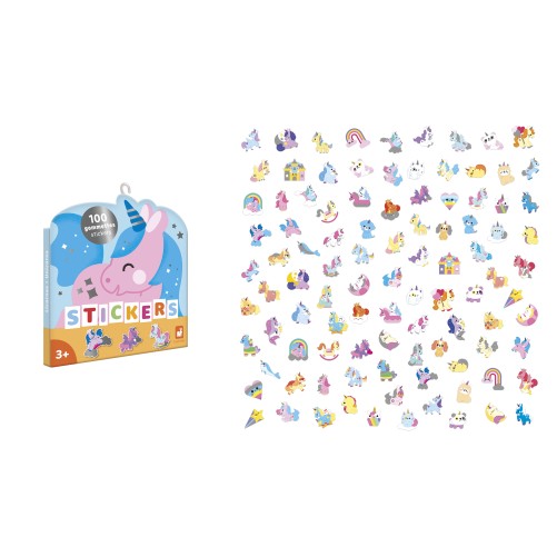 100 PEGATINAS REPOSICIONABLES - UNICORNIOS
