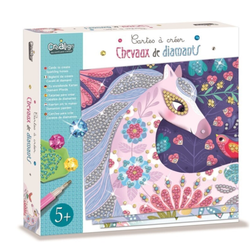 TARJETAS PARA CREAR CON DIAMANTES CABALLOS