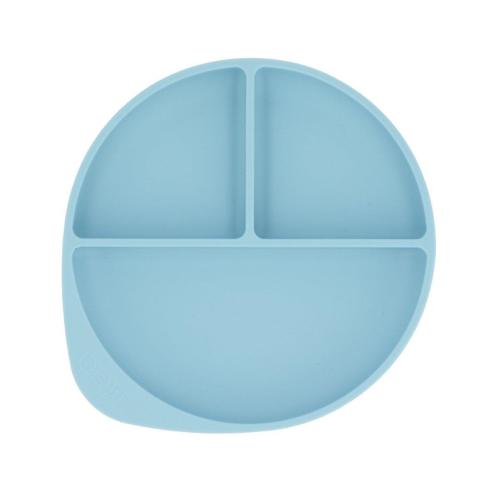 PLATO DE SILICONA CON VENTOSA SKY BLUE