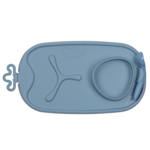 BANDEJA DE SILICONA ROLL+GO CON CUCHARA B.BOX OCEAN