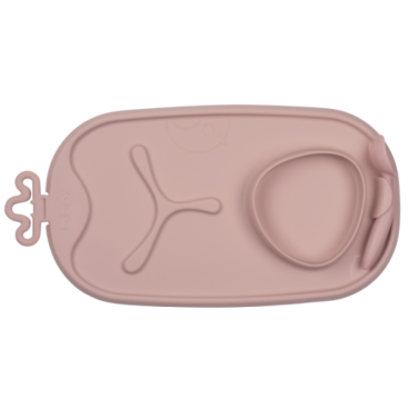 BANDEJA DE SILICONA ROLL+GO B.BOX CON CUCHARA BLUSH