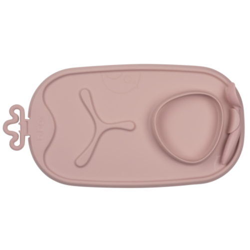 BANDEJA DE SILICONA ROLL+GO B.BOX CON CUCHARA BLUSH
