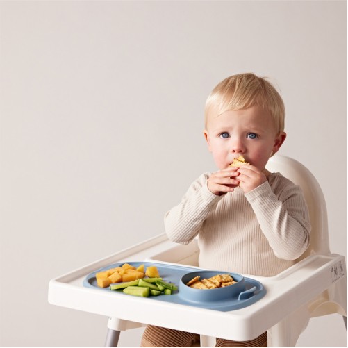 BANDEJA DE SILICONA ROLL+GO CON CUCHARA B.BOX OCEAN