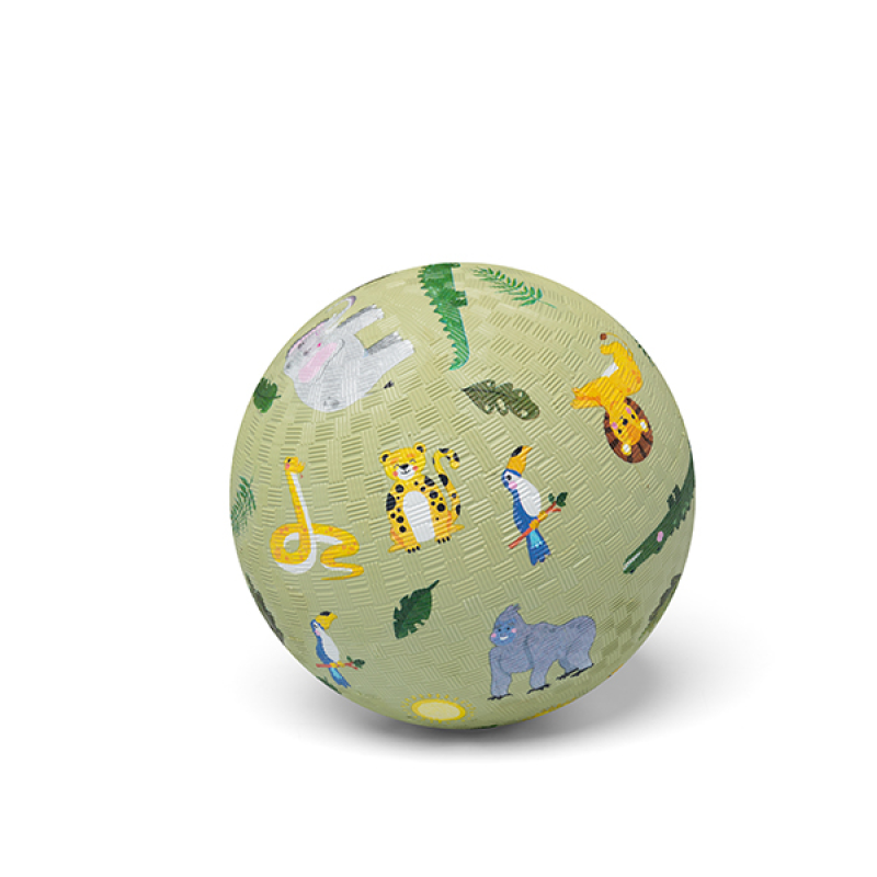 PELOTA DE CAUCHO NATURAL JUNGLE 18cm