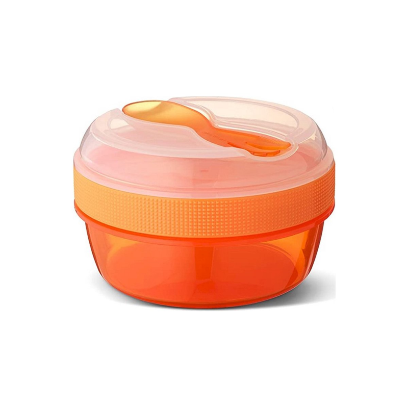 CAJA DE ALMUERZO CON TAPA REFRIGERANTE NÍCE CUP NARANJA