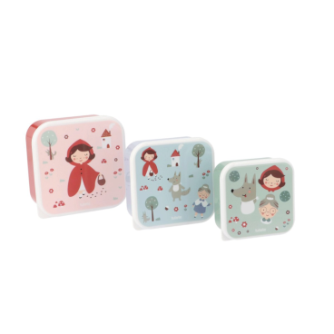 3 CAJAS DE ALMUERZO LITTLE RED