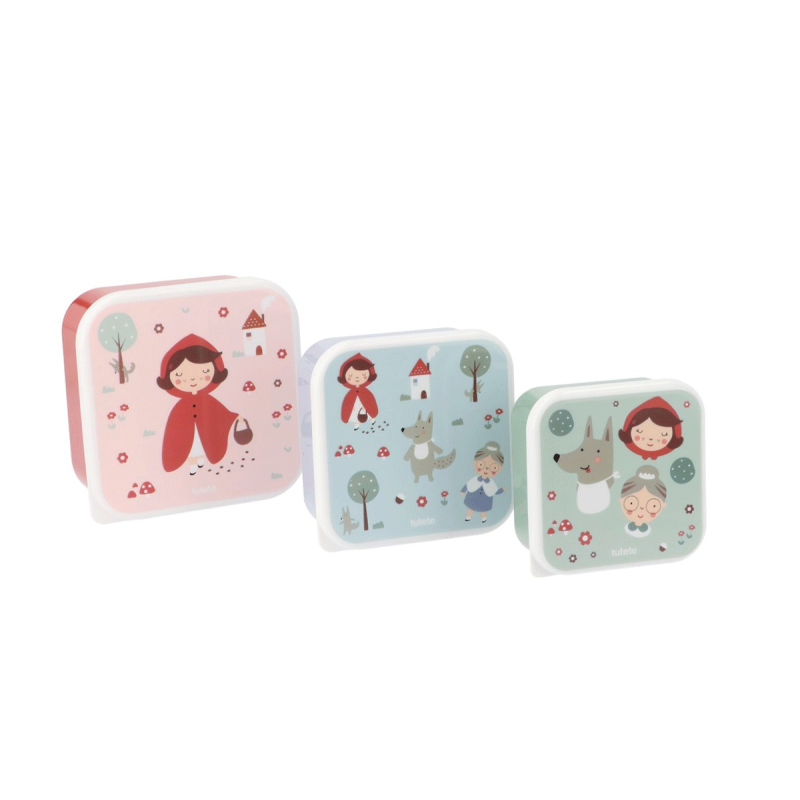 3 CAJAS DE ALMUERZO LITTLE RED