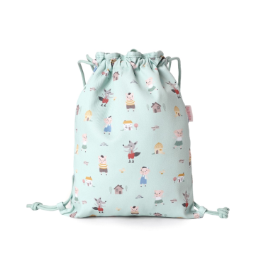 MOCHILA SACO TELA THE THREE LITTLE PIGS