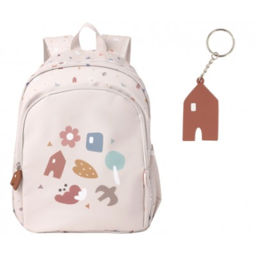 MOCHILA MEDIANA GEOMETRIC NATURE + LLAVERO