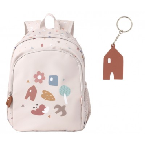 MOCHILA MEDIANA GEOMETRIC NATURE + LLAVERO