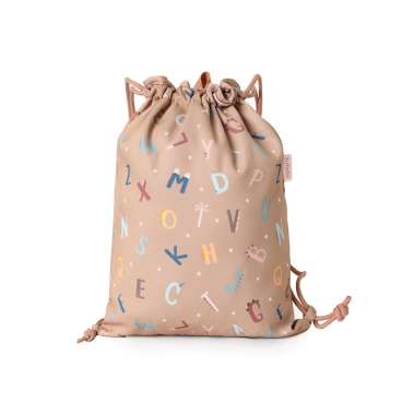 MOCHILA SACO TELA FUNNY LETTERS