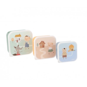 3 CAJAS DE ALMUERZO THE THREE LITTLE PIGS