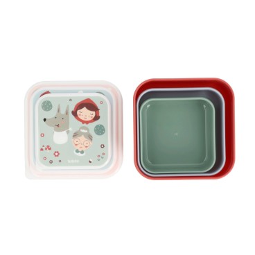 3 CAJAS DE ALMUERZO LITTLE RED