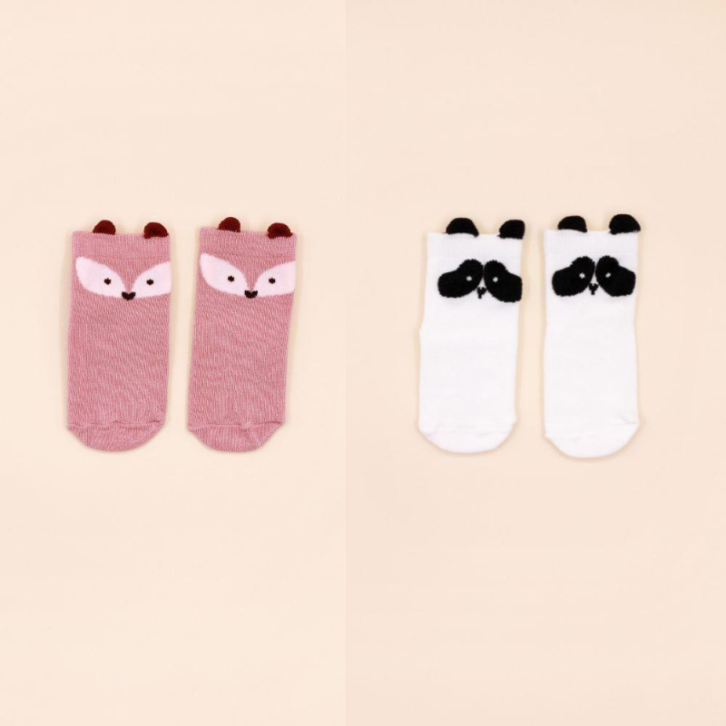 ANTI-SLIP SOCKS FOX+PANDA (2 pares)