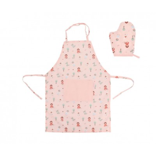 SET DELANTAL Y MANOPLA LITTLE RED