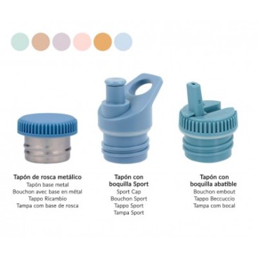 TAPÓN SPORT SERENITY BLUE PARA BOTELLA DE ACERO