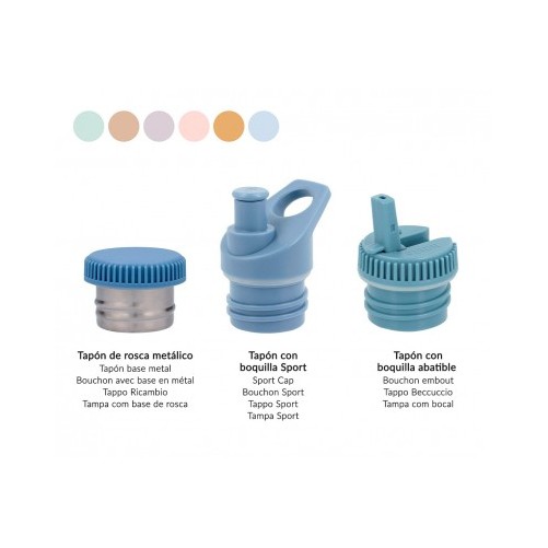TAPÓN SPORT SERENITY BLUE PARA BOTELLA DE ACERO