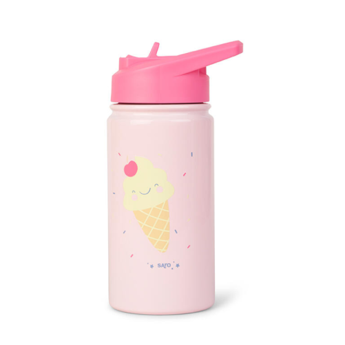 BOTELLA TÉRMICA CON PAJITA 350ml ICE CREAM SARO