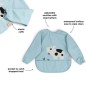 BABERO CON BOLSILLO Y MANGAS TINY FARM AZUL