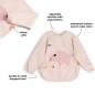 BABERO CON BOLSILLO Y MANGAS TINY FARM ROSA