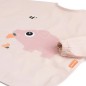 BABERO CON BOLSILLO Y MANGAS TINY FARM ROSA