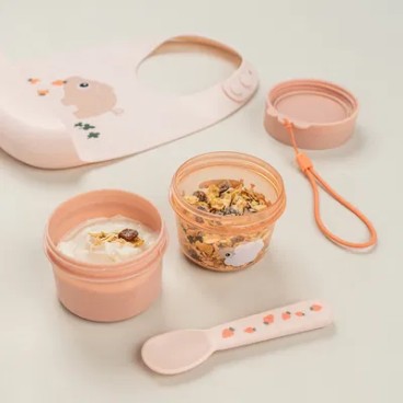 CAJA DE ALIMENTOS DOBLE TINY FARM ROSA