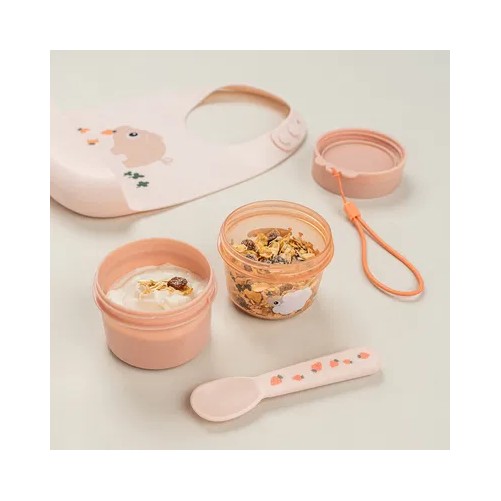 CAJA DE ALIMENTOS DOBLE TINY FARM ROSA