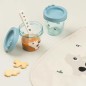 PACK 2 CONTENEDORES PORTA-ALIMENTOS TINY FARM AZUL