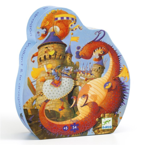 PUZZLE SILUETA VAILLANT Y EL DRAGÓN 54 PIEZAS