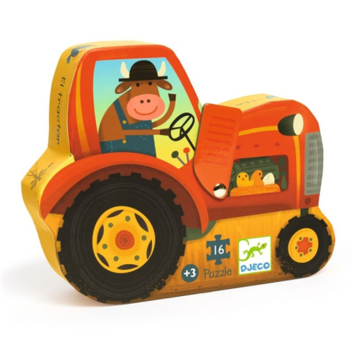 PUZZLE SILUETA EL TRACTOR 16 PIEZAS
