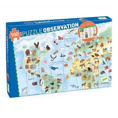 PUZZLE OBSERVACIÓN LOS ANIMALES DEL MUNDO 100 PIEZAS