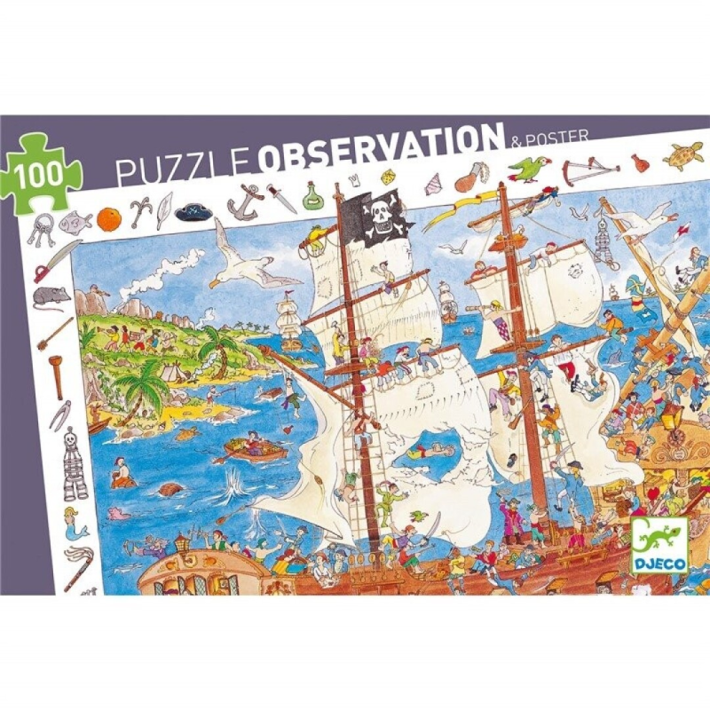 PUZZLE DE OBSERVACIÓN LOS PIRATAS 100 PIEZAS