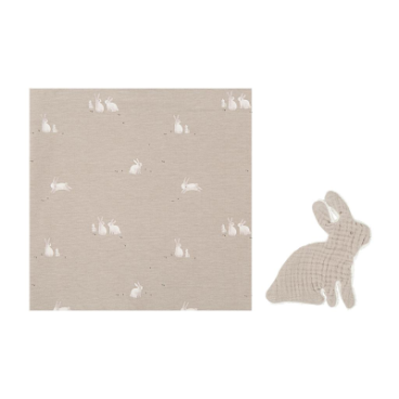 MUSELINA+DOU-DOU BUNNY GRIS BEIGE