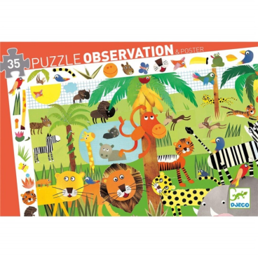 PUZZLE DE OBSERVACIÓN LA JUNGLA 35 PIEZAS