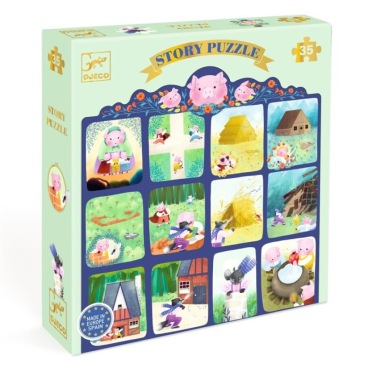 PUZZLE CUENTO LOS 3 CERDITOS 35 PIEZAS