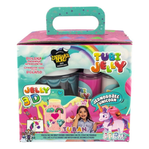 TUBAN CONJUNTO JELLY 6 COLORES AQUARIO PEQUEÑO UNICORNIO