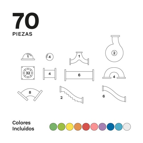 IMANIX TOBOGÁN 70 PIEZAS
