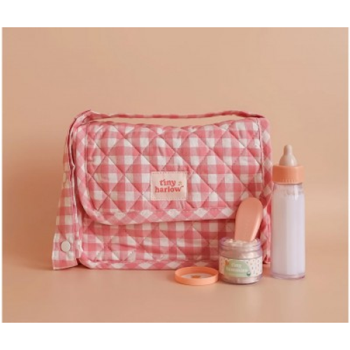 SET TINY NURTURERS PINK GINGHAM TINY HARLOW