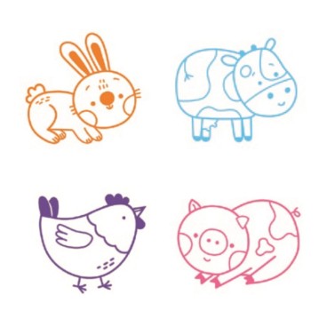 MIS PRIMEROS SELLOS DE ANIMALES DE LA GRANJA