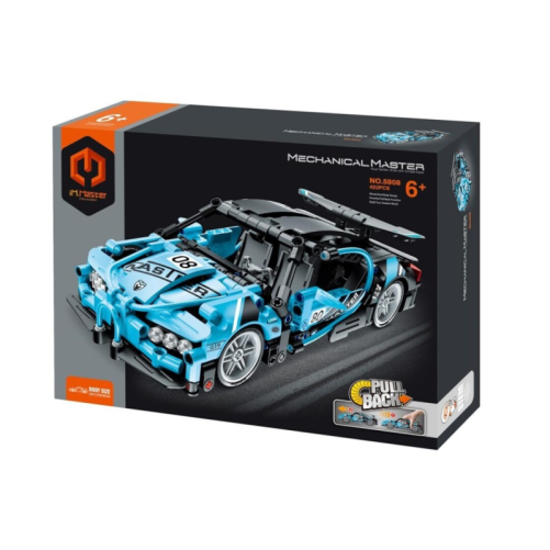 iMMASTER COCHE DE CARRERAS AZUL 422 PIEZAS